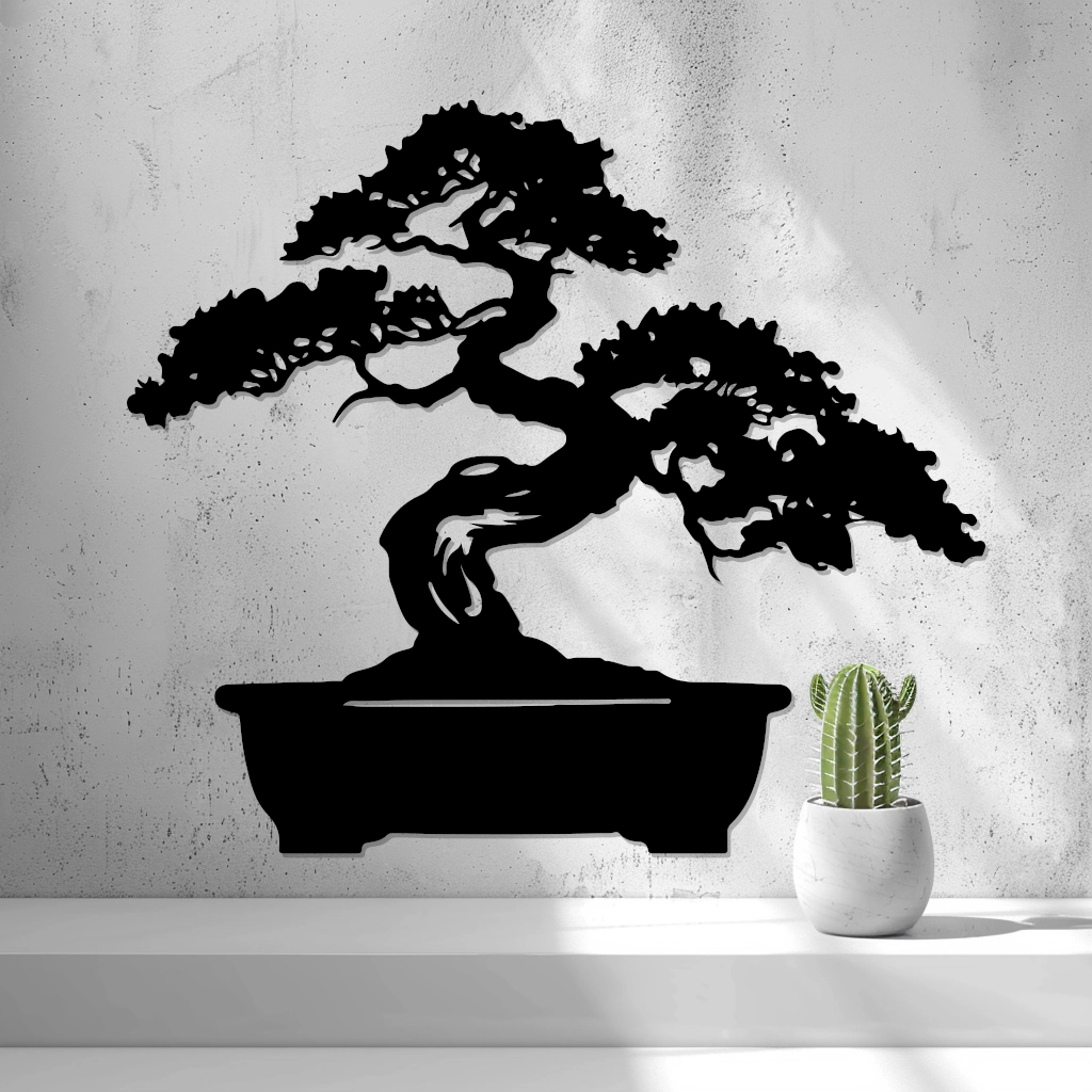2D Bonsai Wall Art